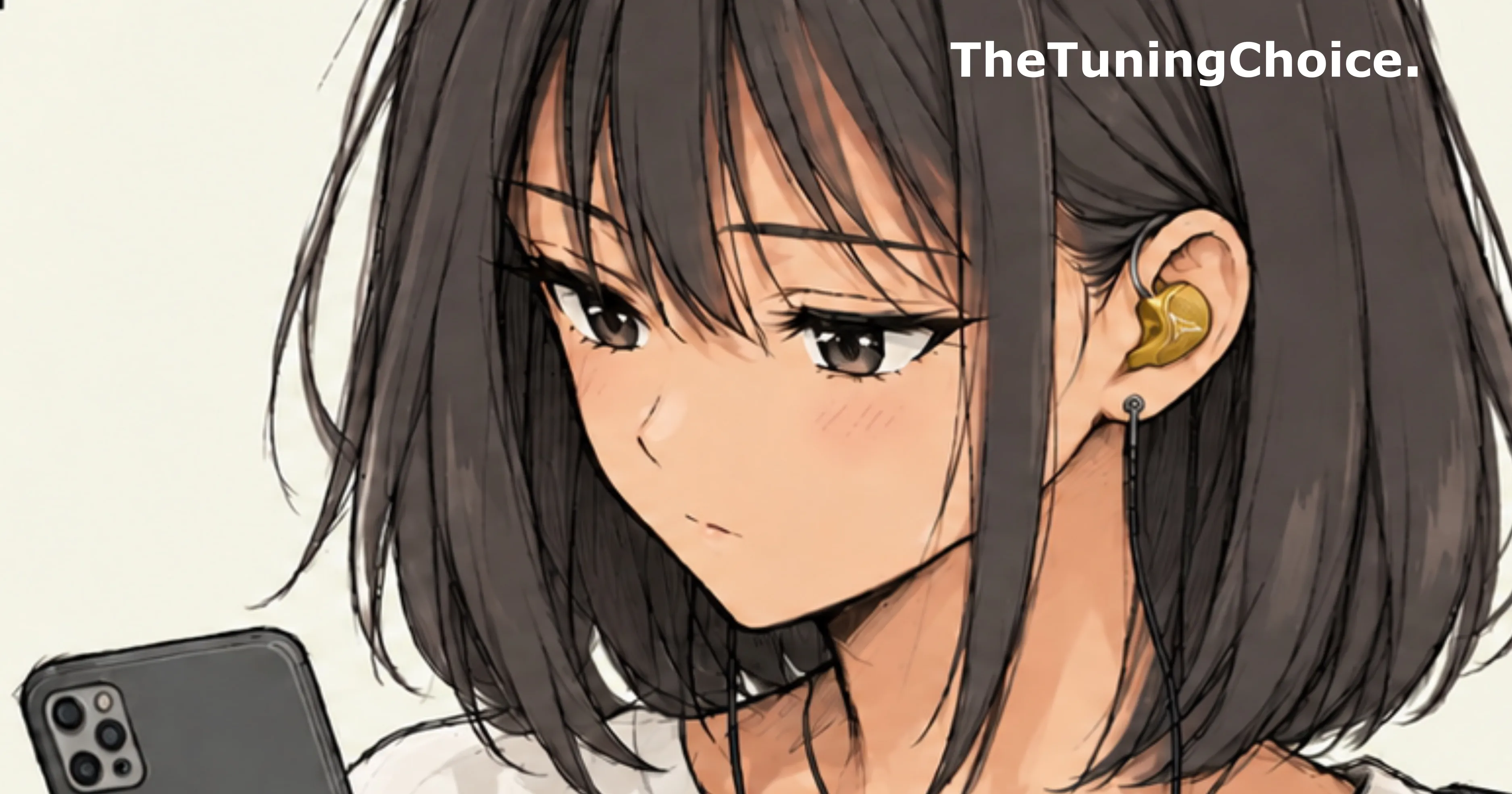 TheTuningChoice illustration - a listener wearing in-ear monitors